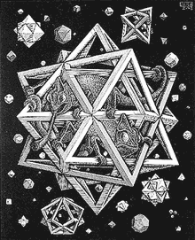 Stars, engraving by M. C. Escher, from Wikipedia