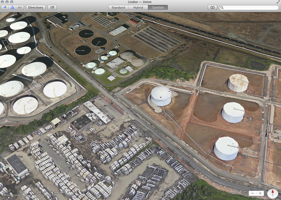 Linden tank farms, some 3D but some flattened