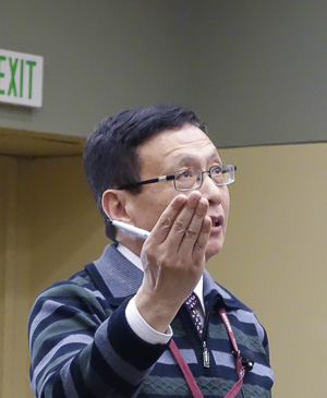 Yiting Zhang speaking at the Joint Mathematics Meetings, 2014-01-16