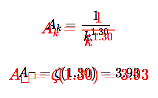 large and small math superimposed